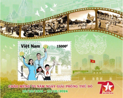 Bộ tem kỷ niệm 70 năm Giải phóng Thủ đô: Tôn vinh quá khứ hào hùng, hướng tới tương lai phát triển