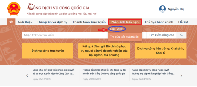 Hướng dẫn sử dụng hệ thống phản ánh kiến nghị trên Cổng dịch vụ công quốc gia