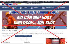 Xuất hiện trang web giả mạo thương hiệu EVN