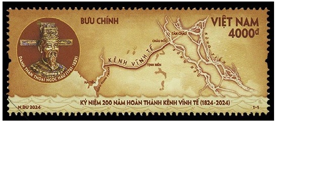 Phát hành bộ tem “Kỷ niệm 200 năm hoàn thành kênh Vĩnh Tế (1824-2024)”