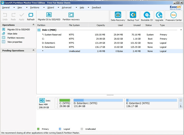 use easeus partition master 10
