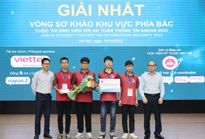 Học viện Kỹ thuật mật mã dành giải Nhất Sơ khảo Sinh viên với An toàn thông tin ASEAN 2022