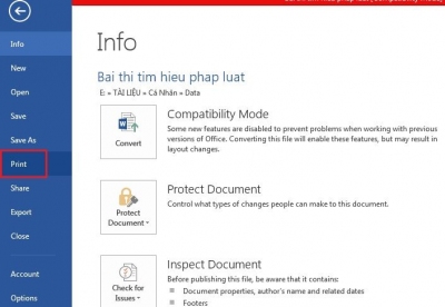 Cách in trang chẵn-lẻ trong Excel và Word
