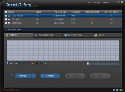Chống phân mảnh ổ cứng với Smart Defrag