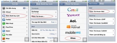 Cấu hình cài đặt ứng dụng thư điện tử tỉnh Thái Nguyên trên điện thoại Iphone