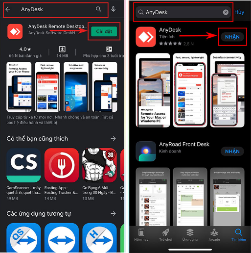 Hướng dẫn cài đặt và sử dụng phần mềm điều khiển thiết bị từ xa (AnyDesk) thông qua thiết bị khác có kết nối Internet trên điện thoại và máy tính